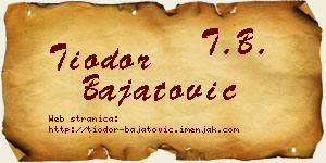 Tiodor Bajatović vizit kartica